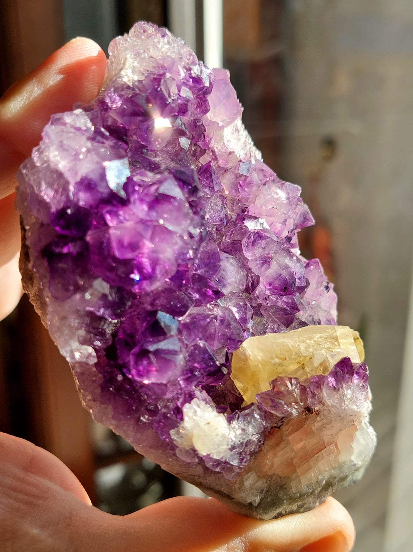 Drusa Ametista con Calcite