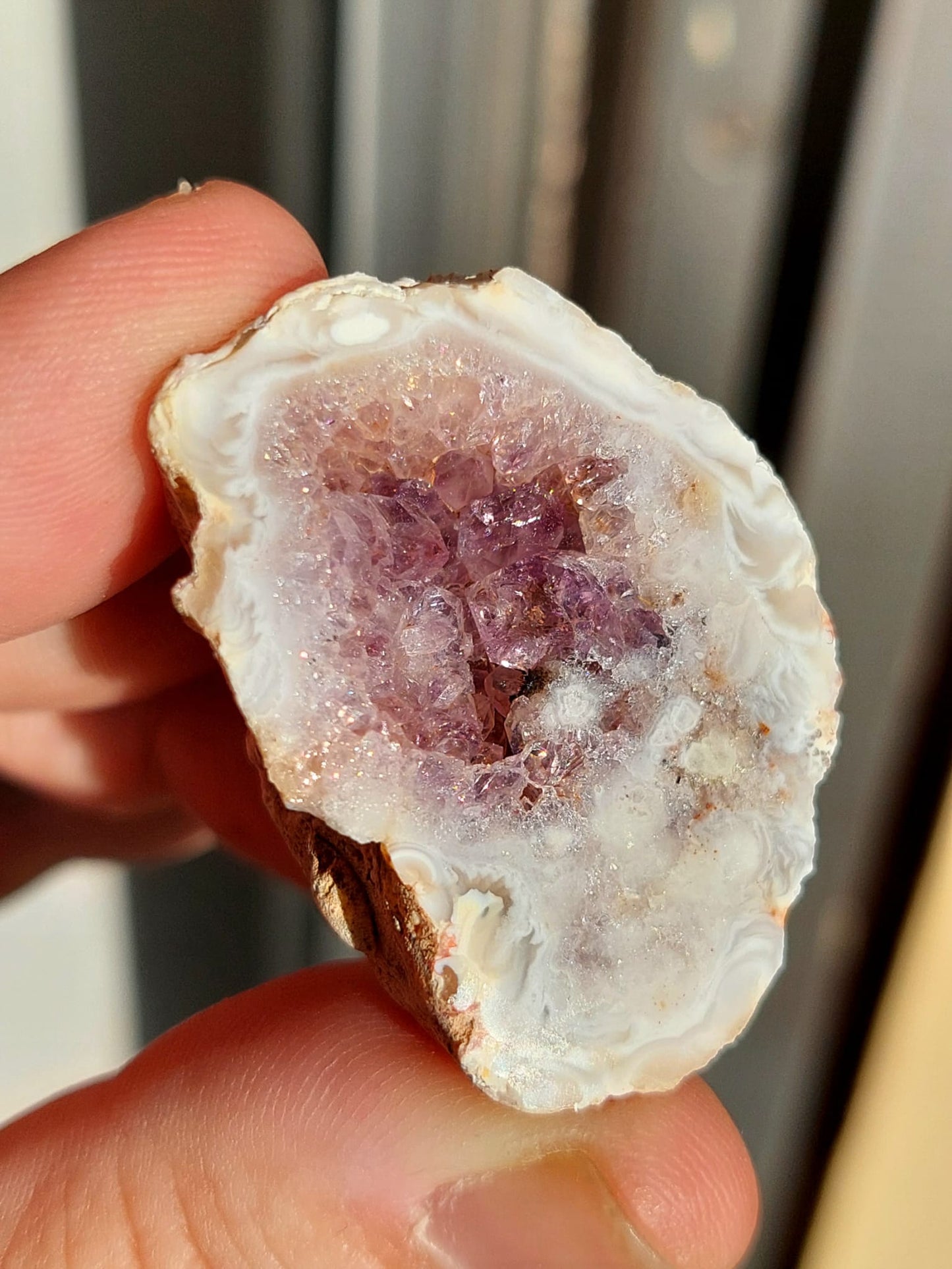 Geode Agata con Ametista - 3,8 cm