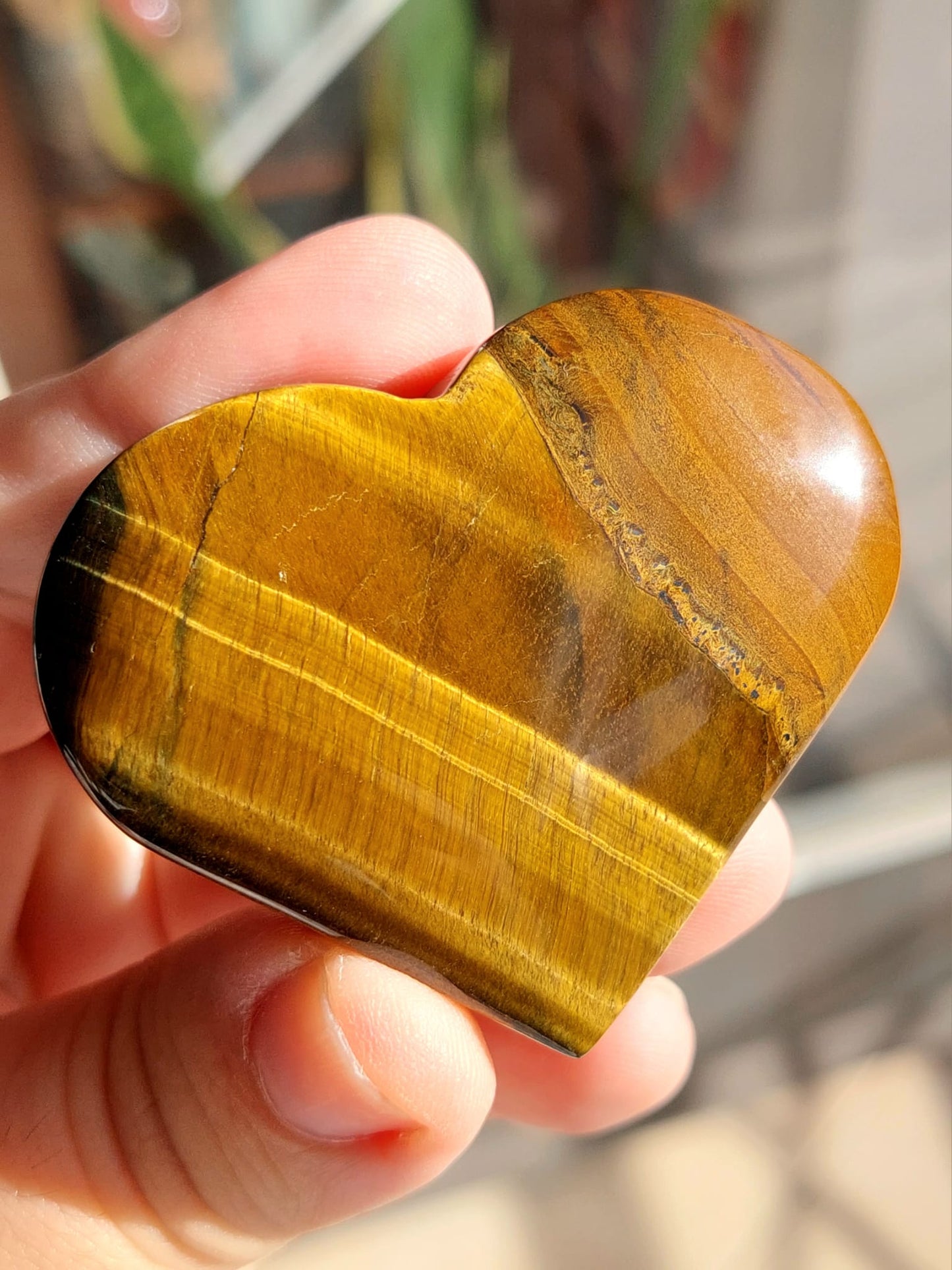 Occhio di Tigre cuore - 5,8 cm