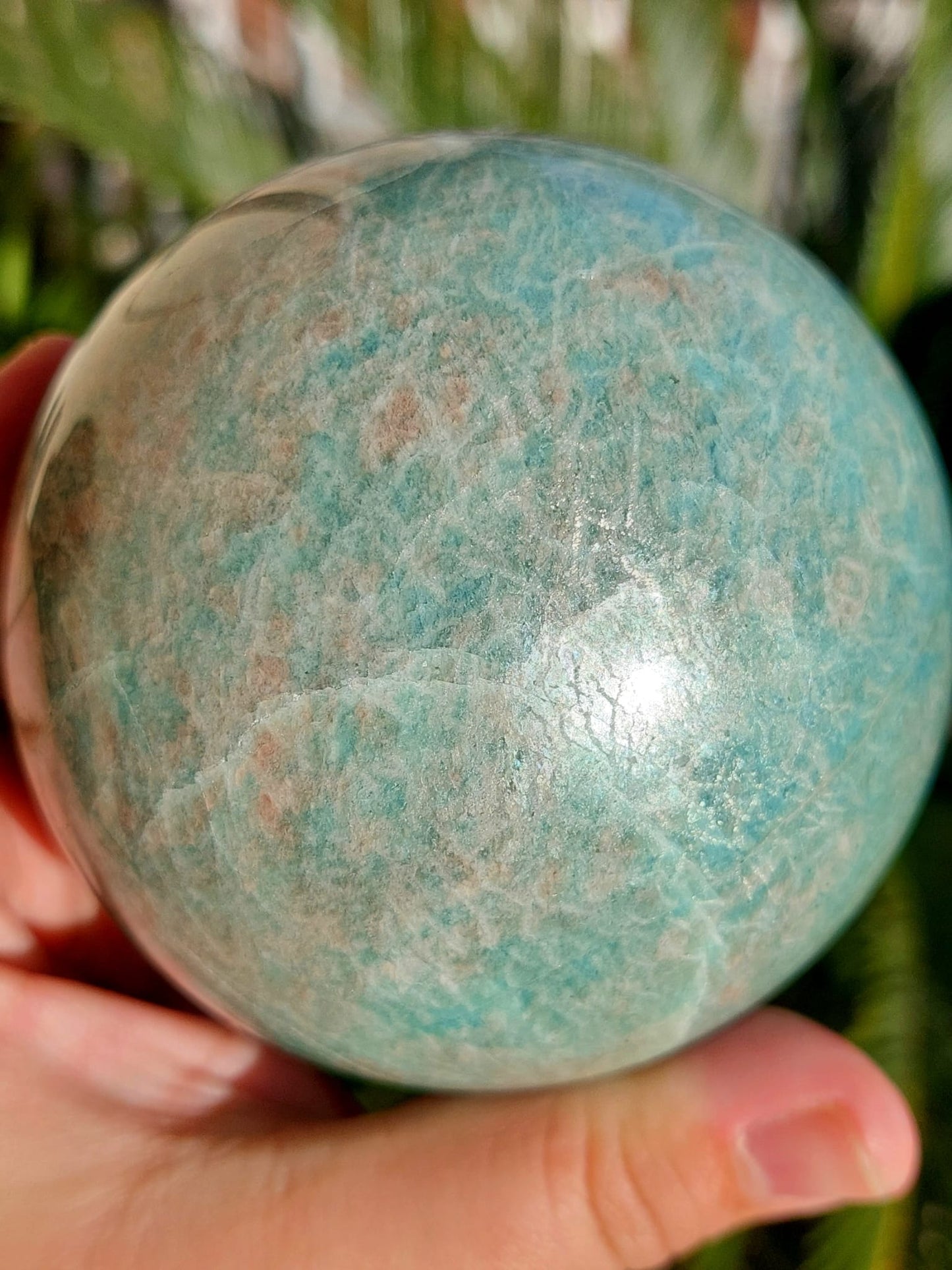 Amazzonite sfera - 8,7 cm