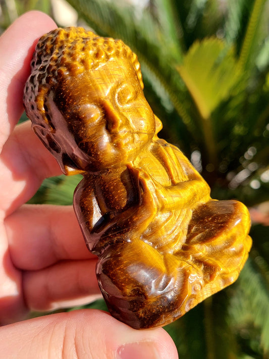 Occhio di Tigre Buddha - 8,2 cm