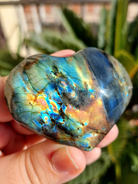 Labradorite cuore - 6,3 cm