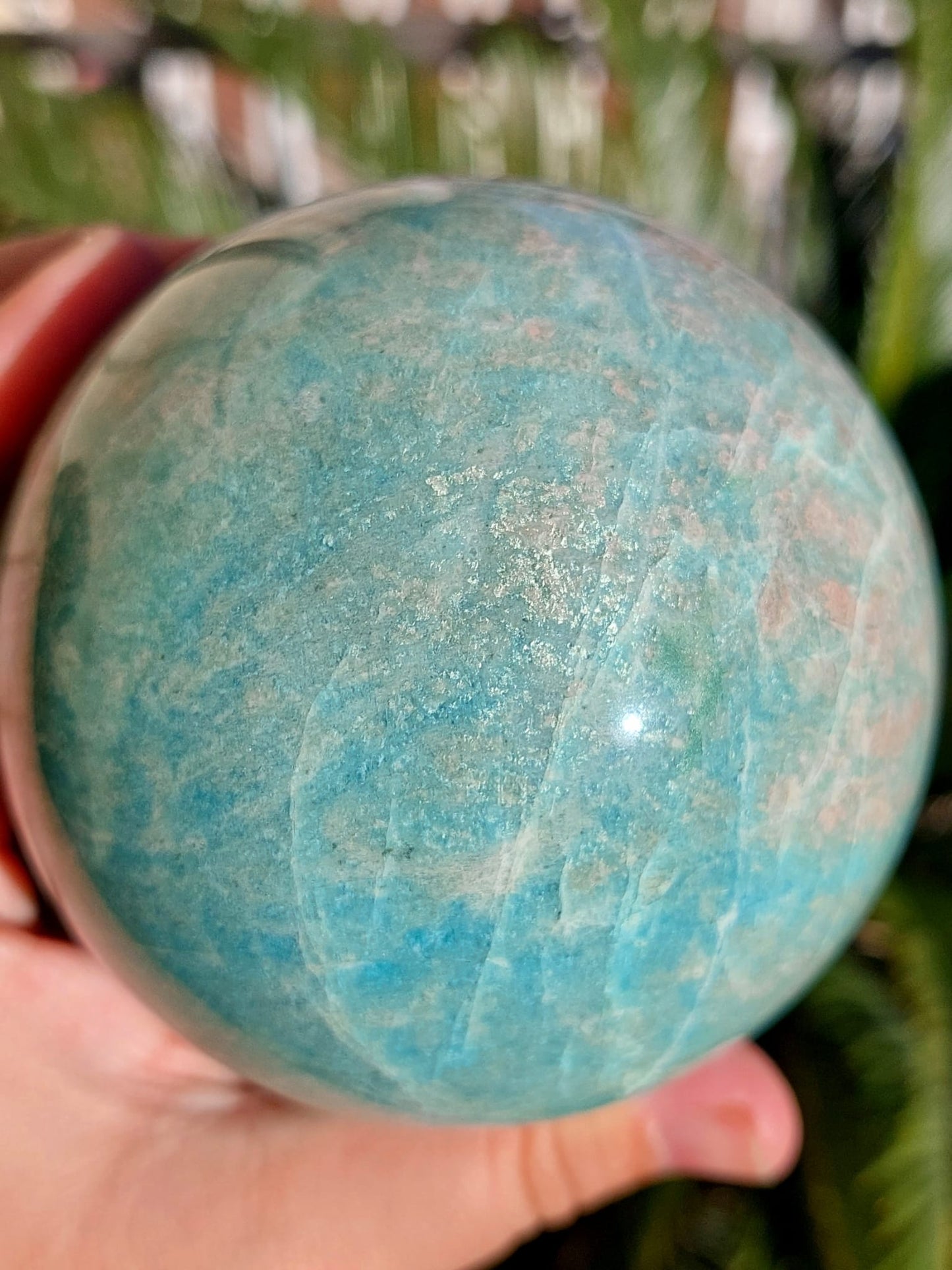 Amazzonite sfera - 8,7 cm