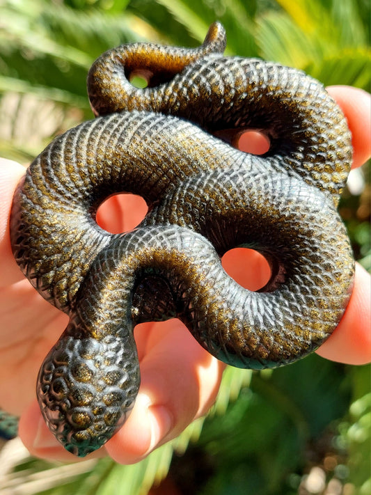 Ossidiana Dorata serpente - 8,7 cm