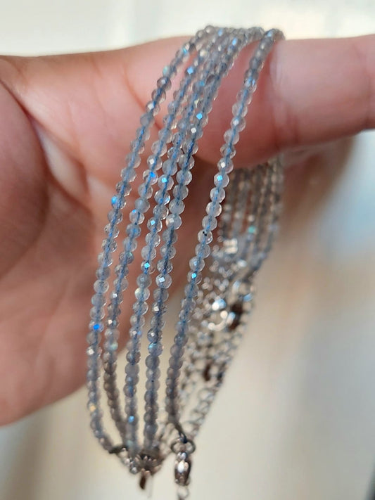 Bracciale mini perline Labradorite - 1 Pz