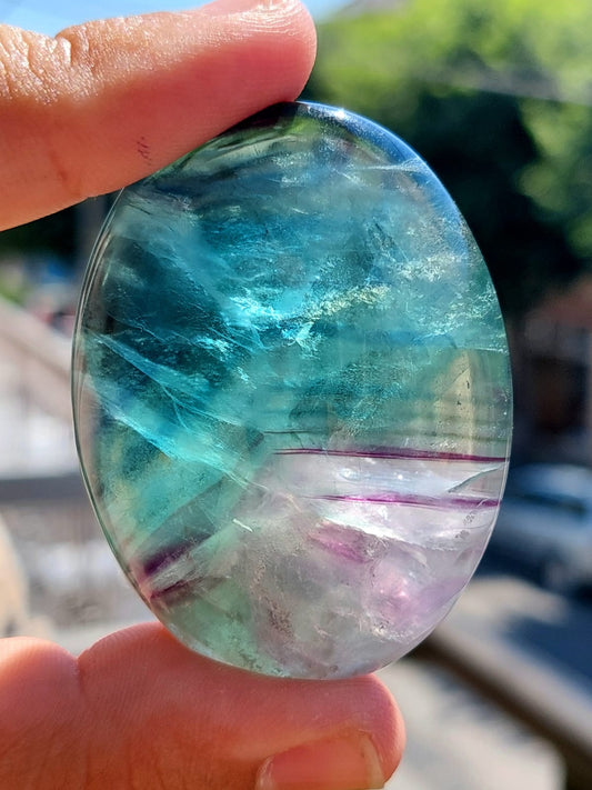 Fluorite palmstone