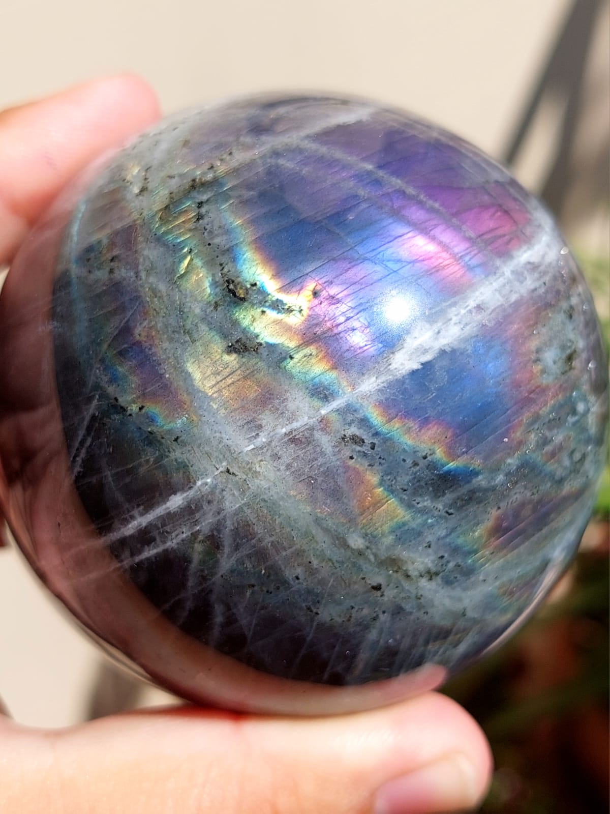 Labradorite sfera - 7,3 cm