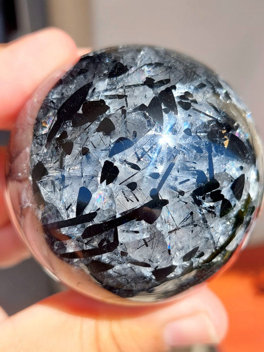 Quarzo Tormalinato sfera - 5,5 cm