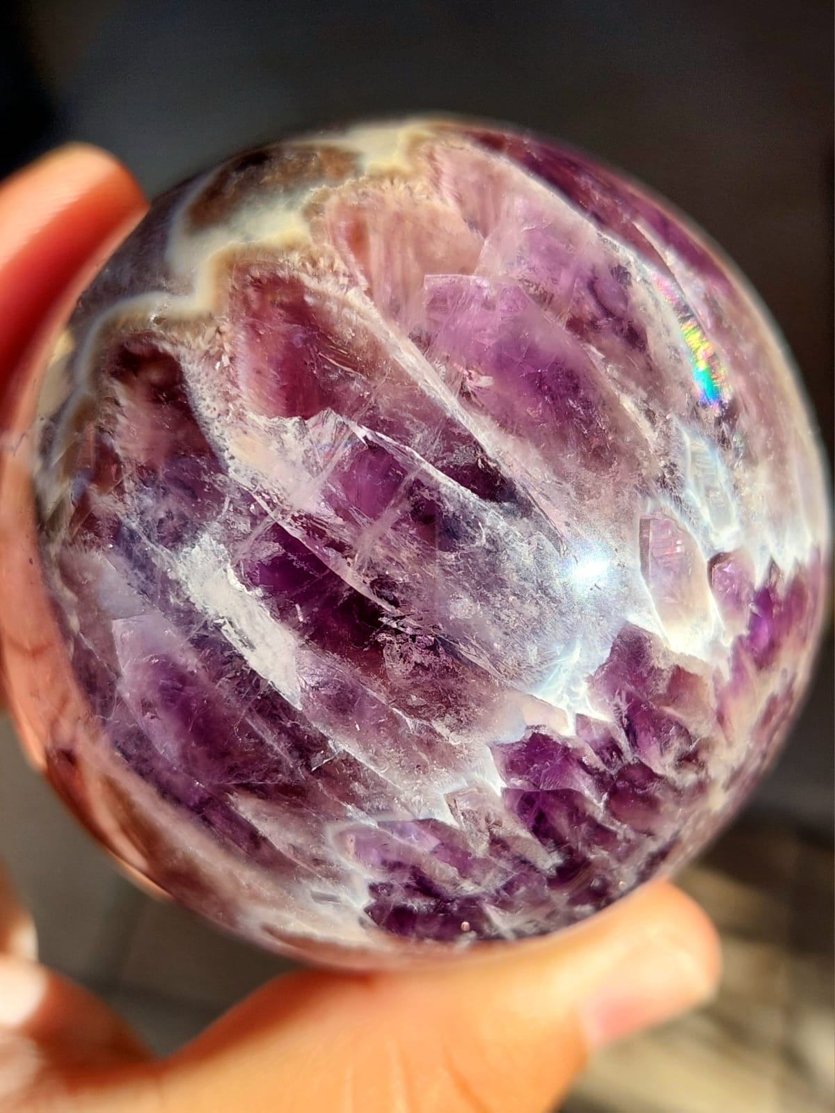 Ametista Chevron sfera - 6,9 cm