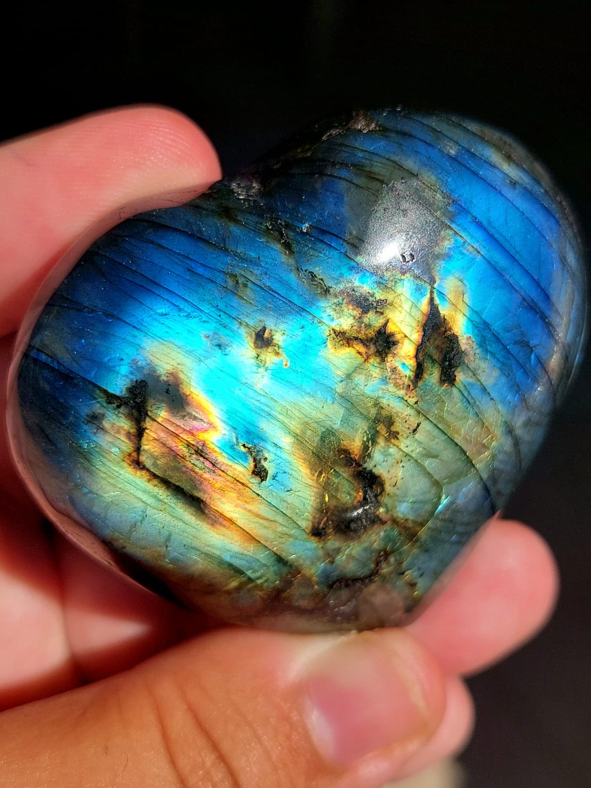 Labradorite cuore - 5,8 cm