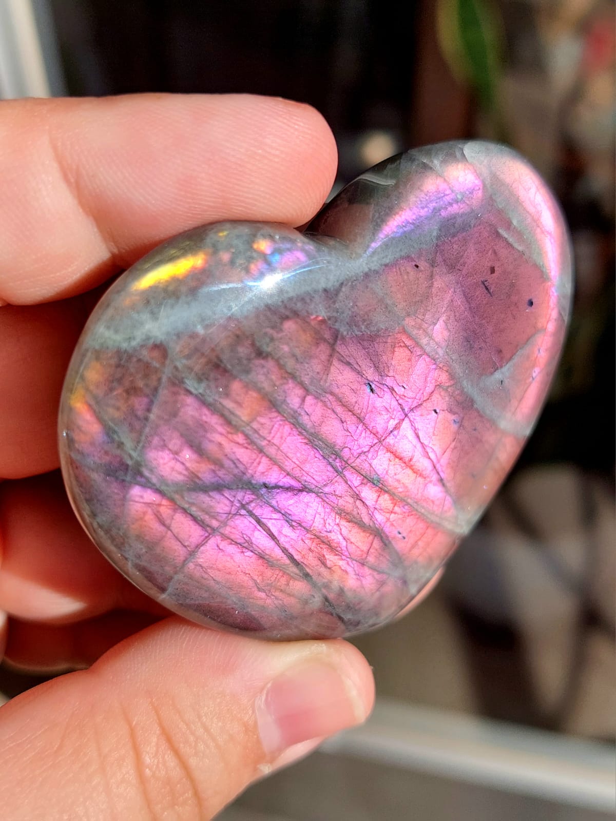 Labradorite cuore - 6,5 cm