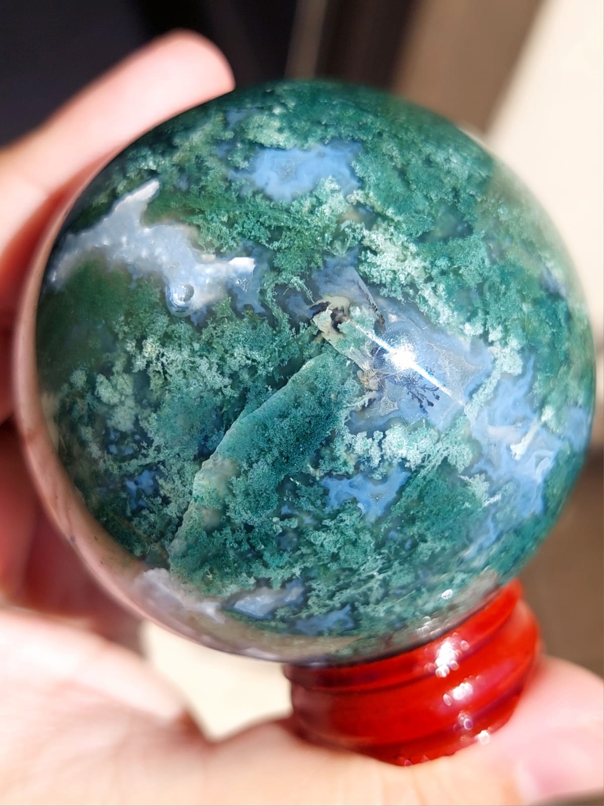 Sfera Agata Muschiata - 6,2 cm