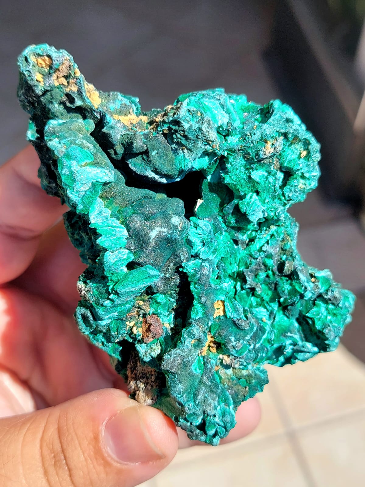 Malachite grezza fibrosa - 10,9 cm