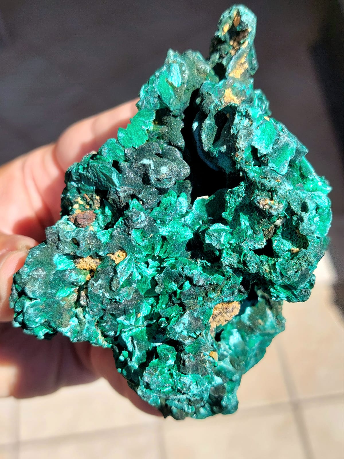 Malachite grezza fibrosa - 10,9 cm