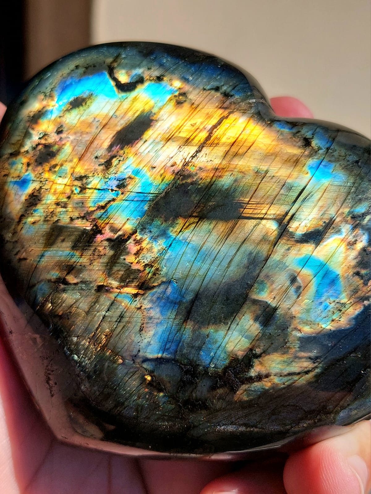 Labradorite cuore - 10,7 cm