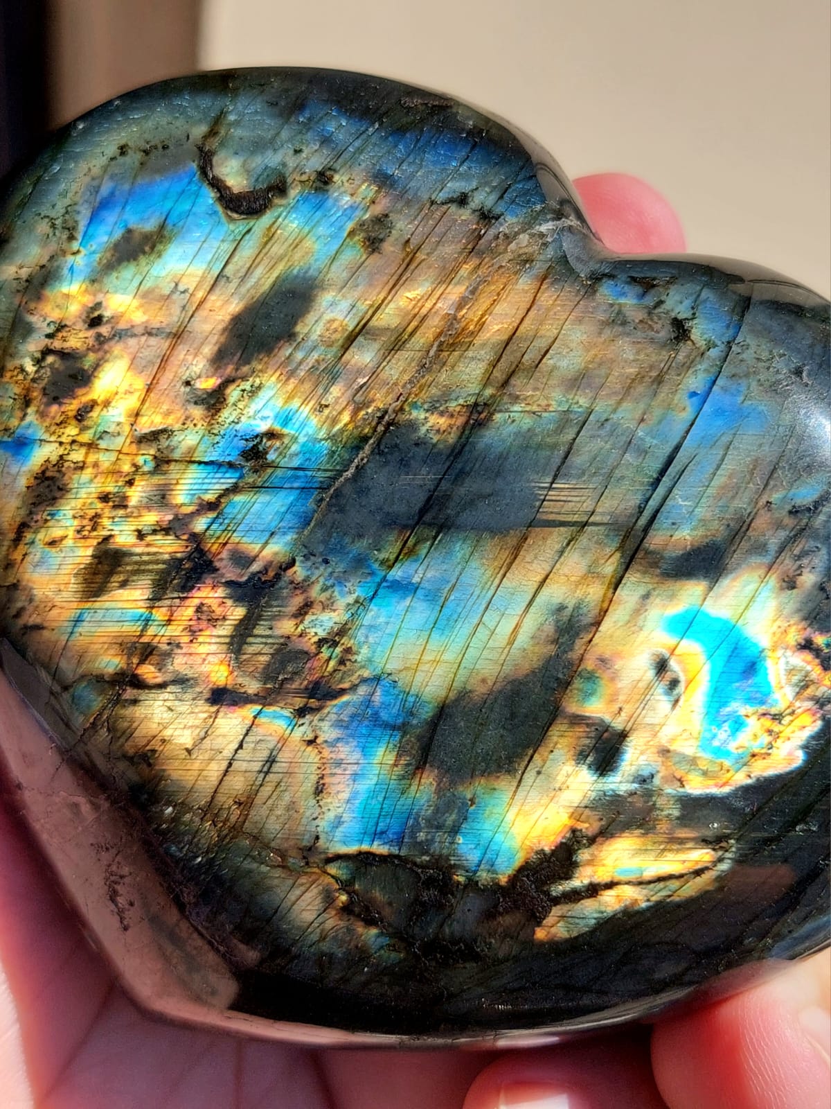 Labradorite cuore - 10,7 cm