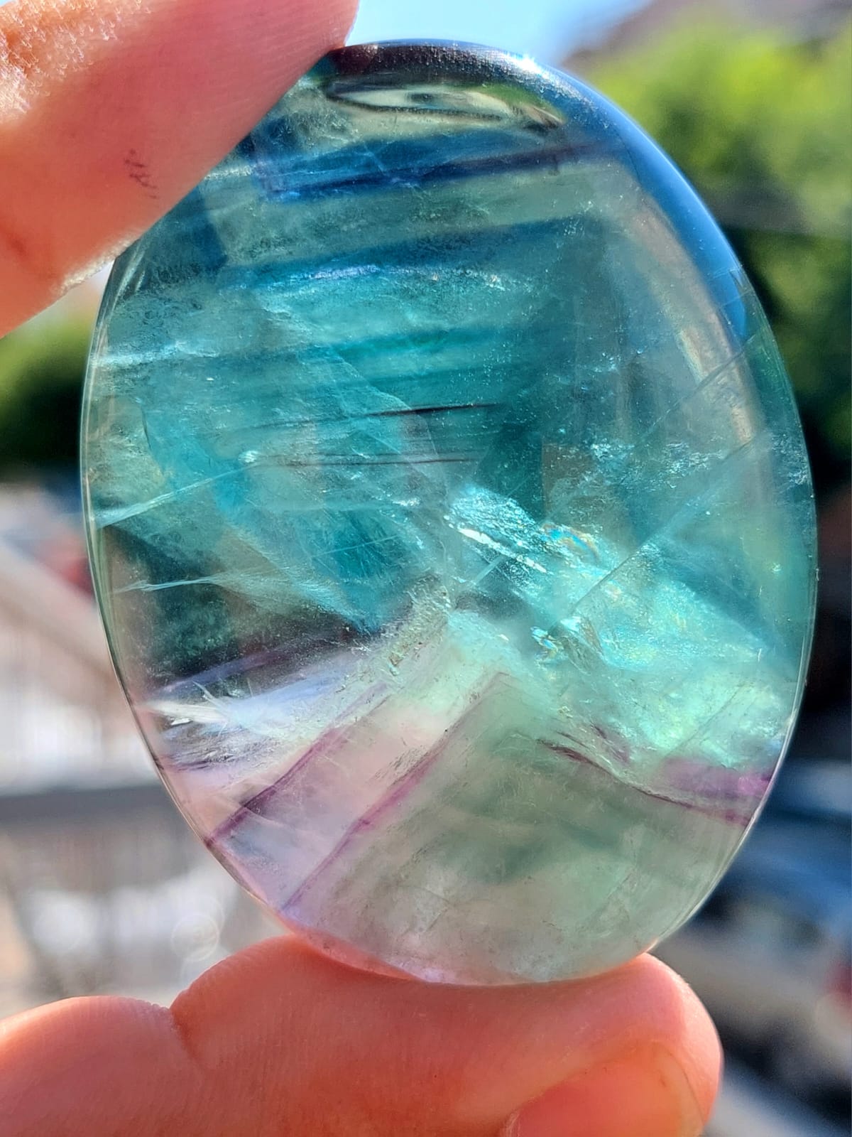 Fluorite palmstone