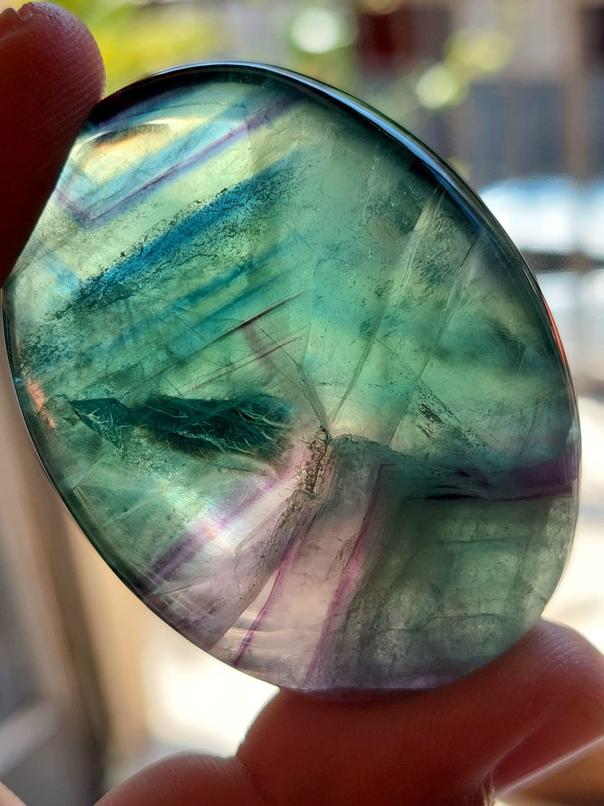 Fluorite palmstone