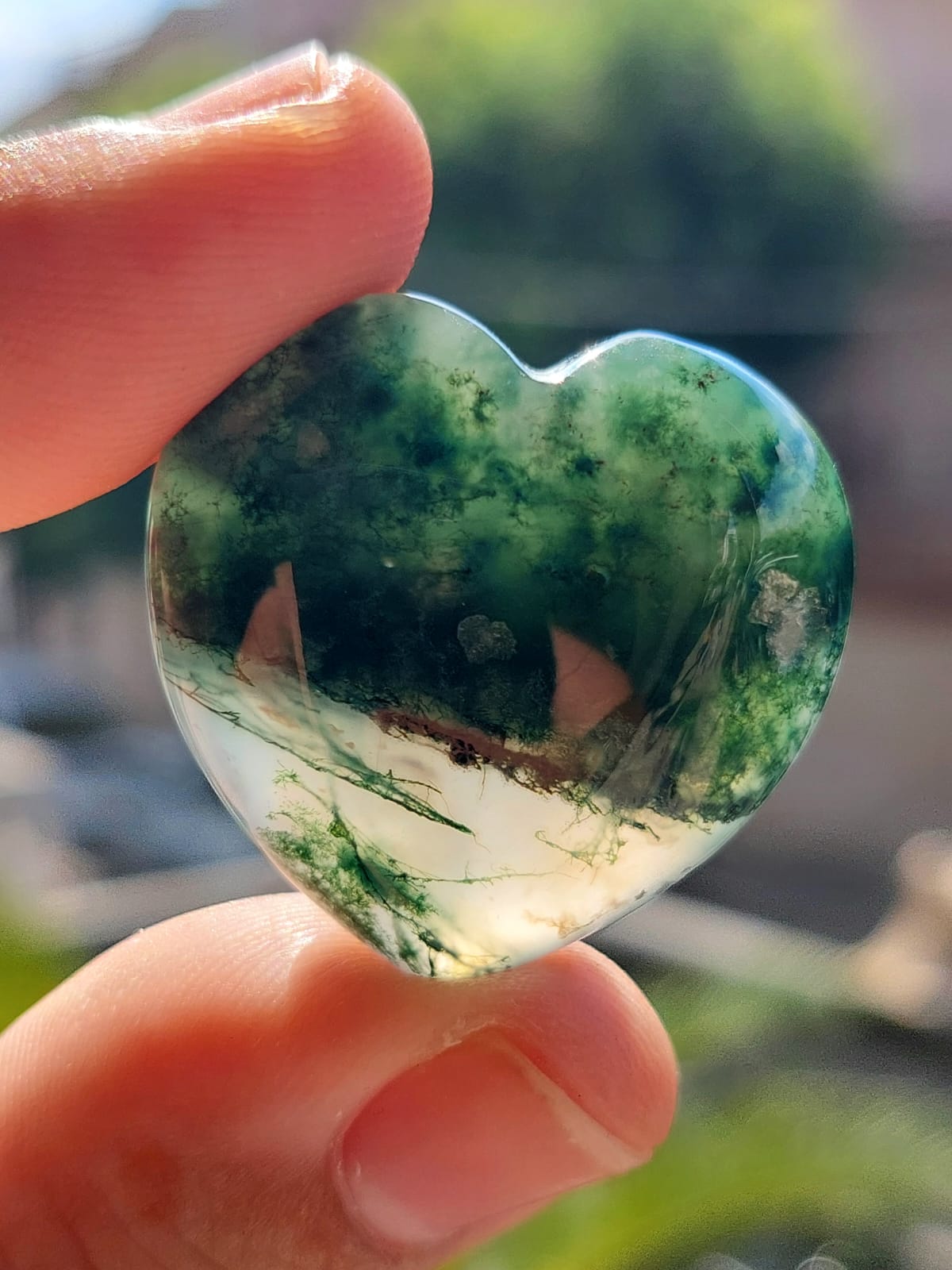 Agata Muschiata cuore - 2,9 cm - 1 Pz