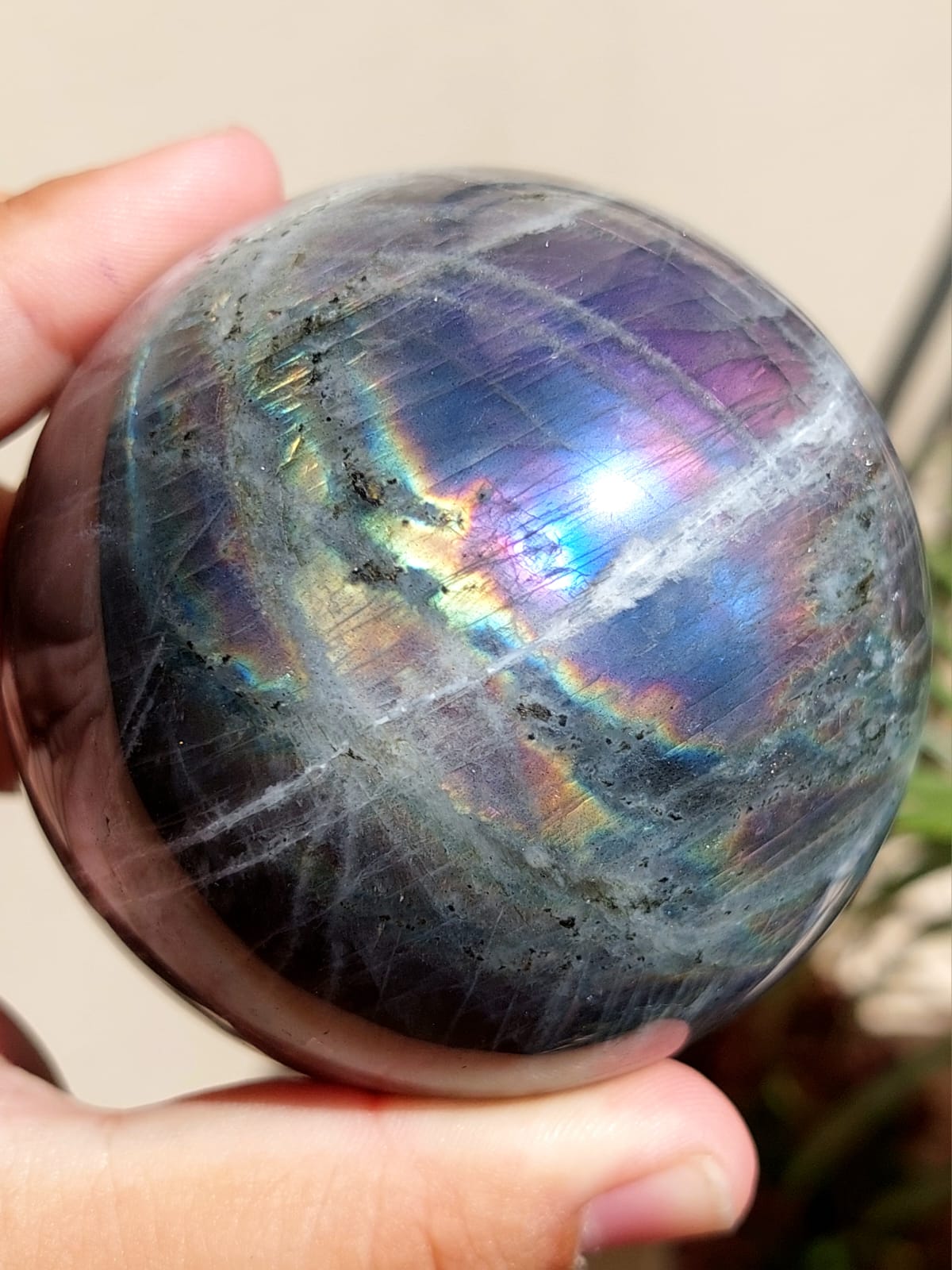 Labradorite sfera - 7,3 cm