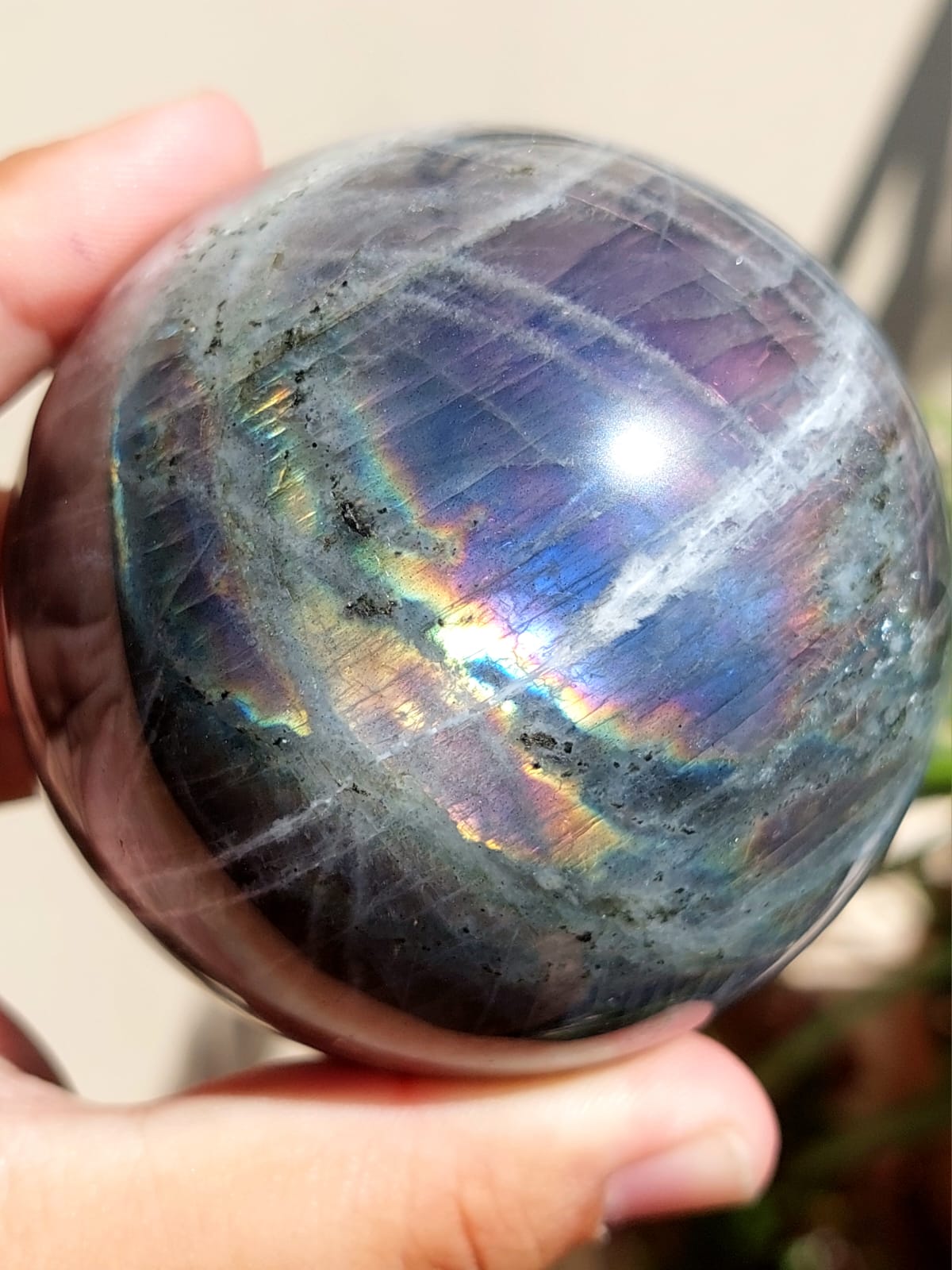 Labradorite sfera - 7,3 cm