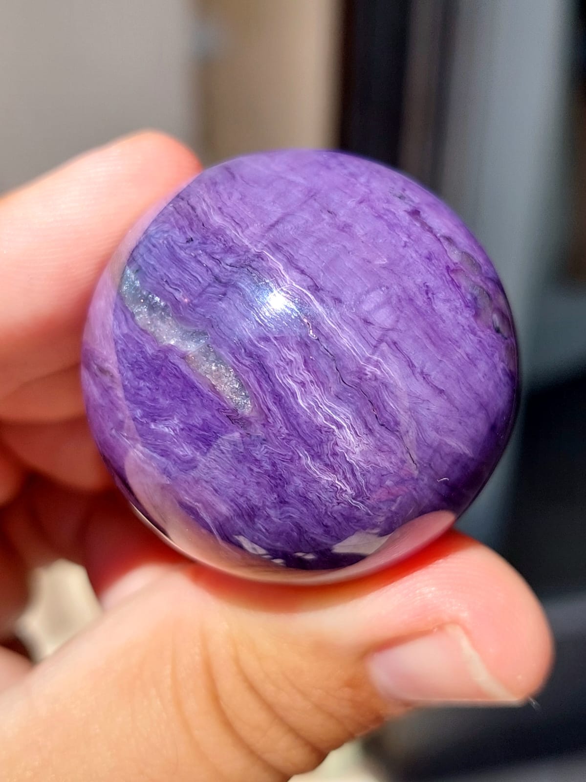 Charoite sfera - 3,7 cm
