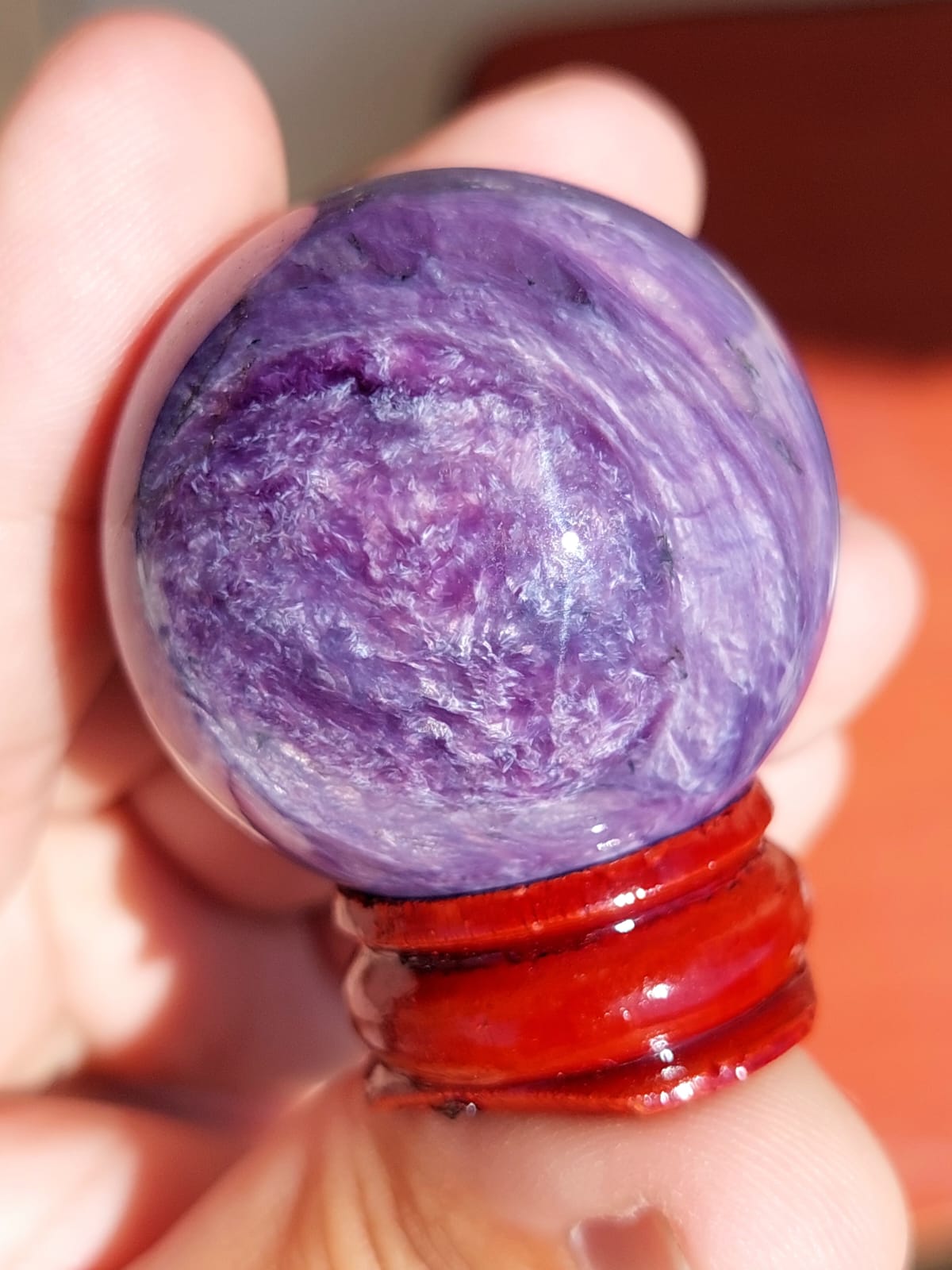 Charoite sfera - 3,7 cm