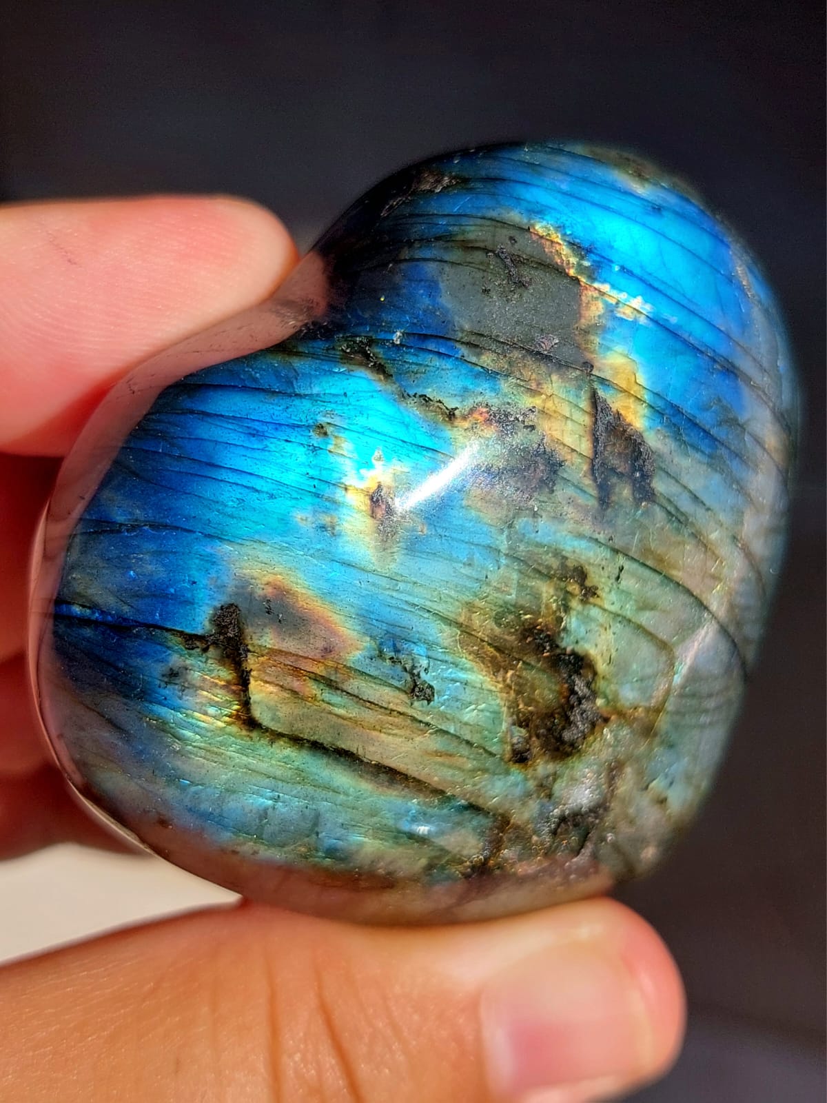 Labradorite cuore - 5,8 cm