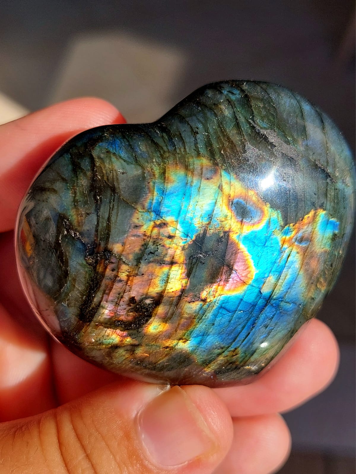 Labradorite cuore - 5,8 cm