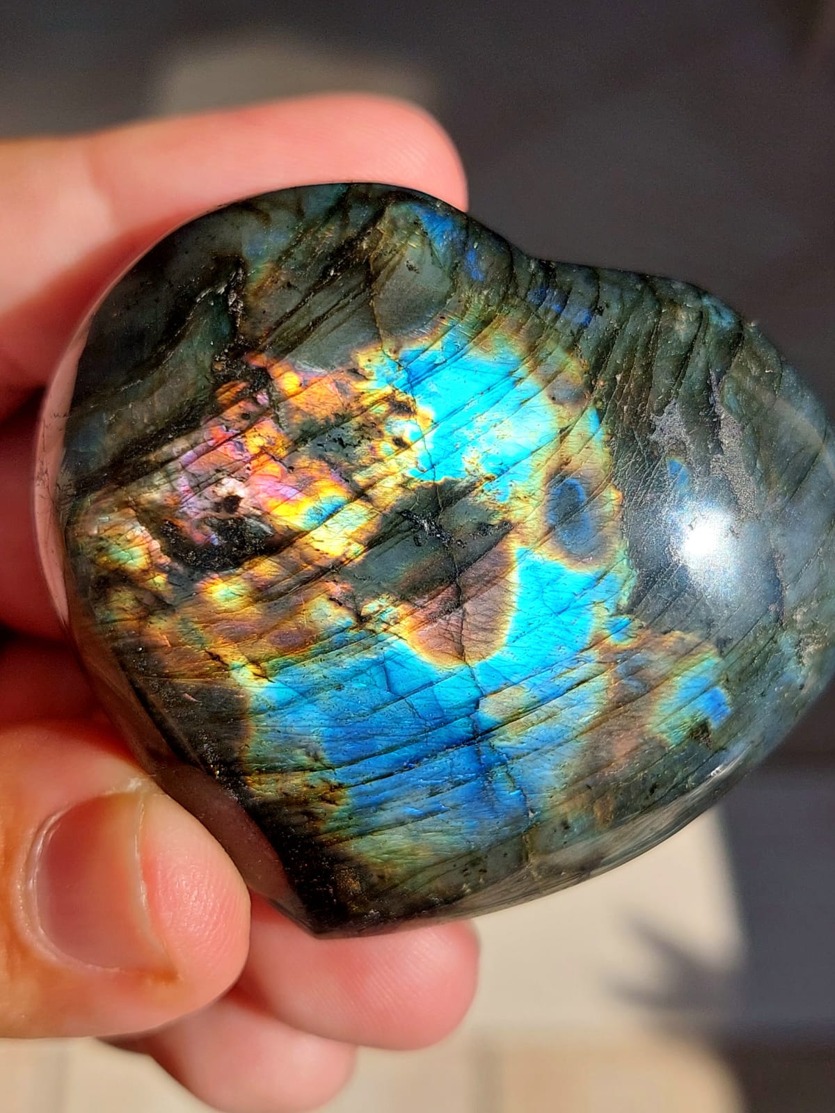 Labradorite cuore - 5,8 cm