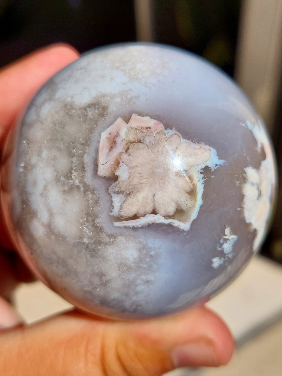 Agata Sakura sfera - 6,1 cm