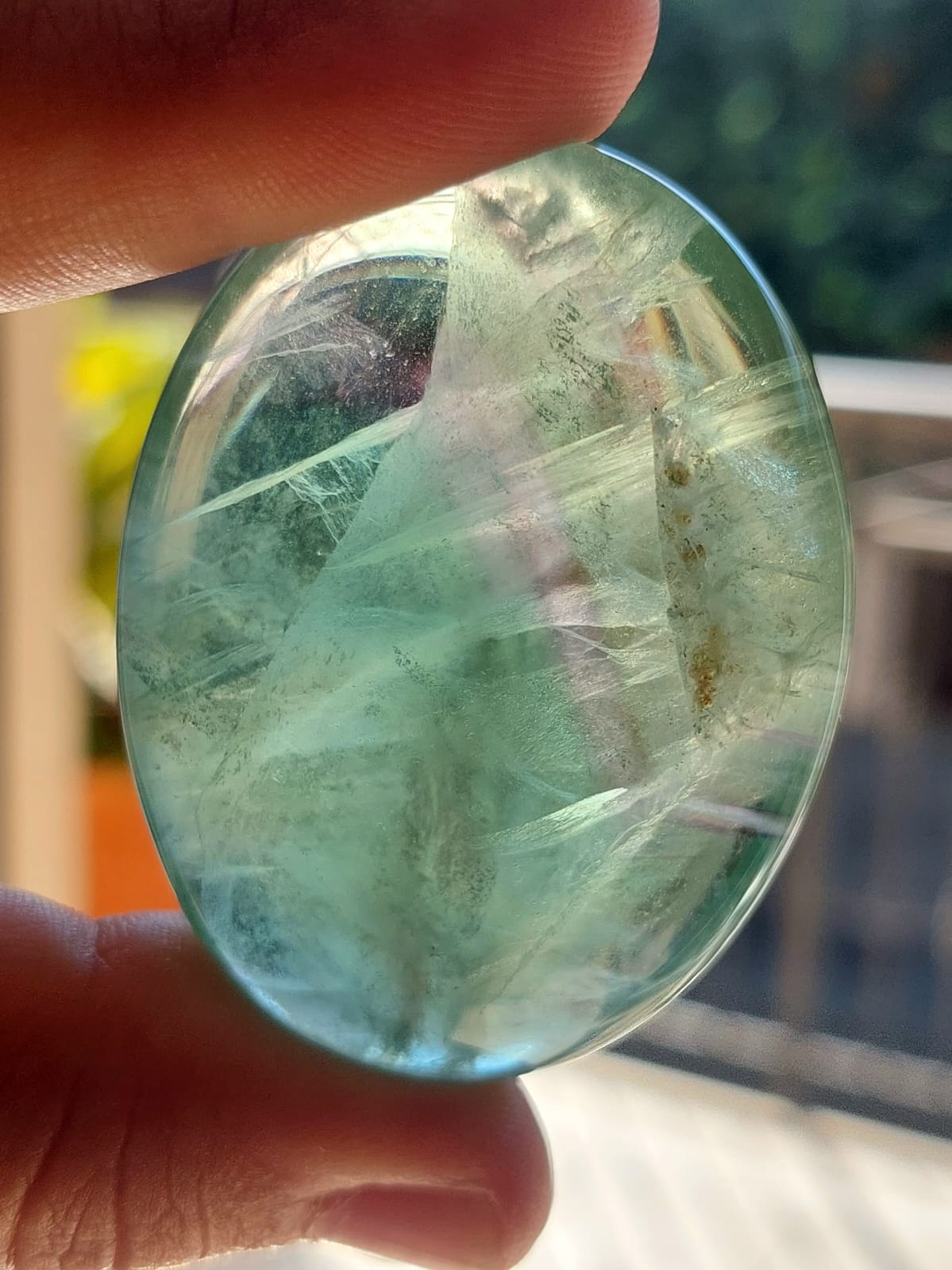 Fluorite palmstone