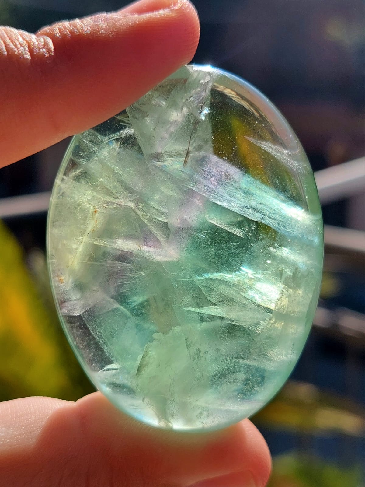 Fluorite palmstone