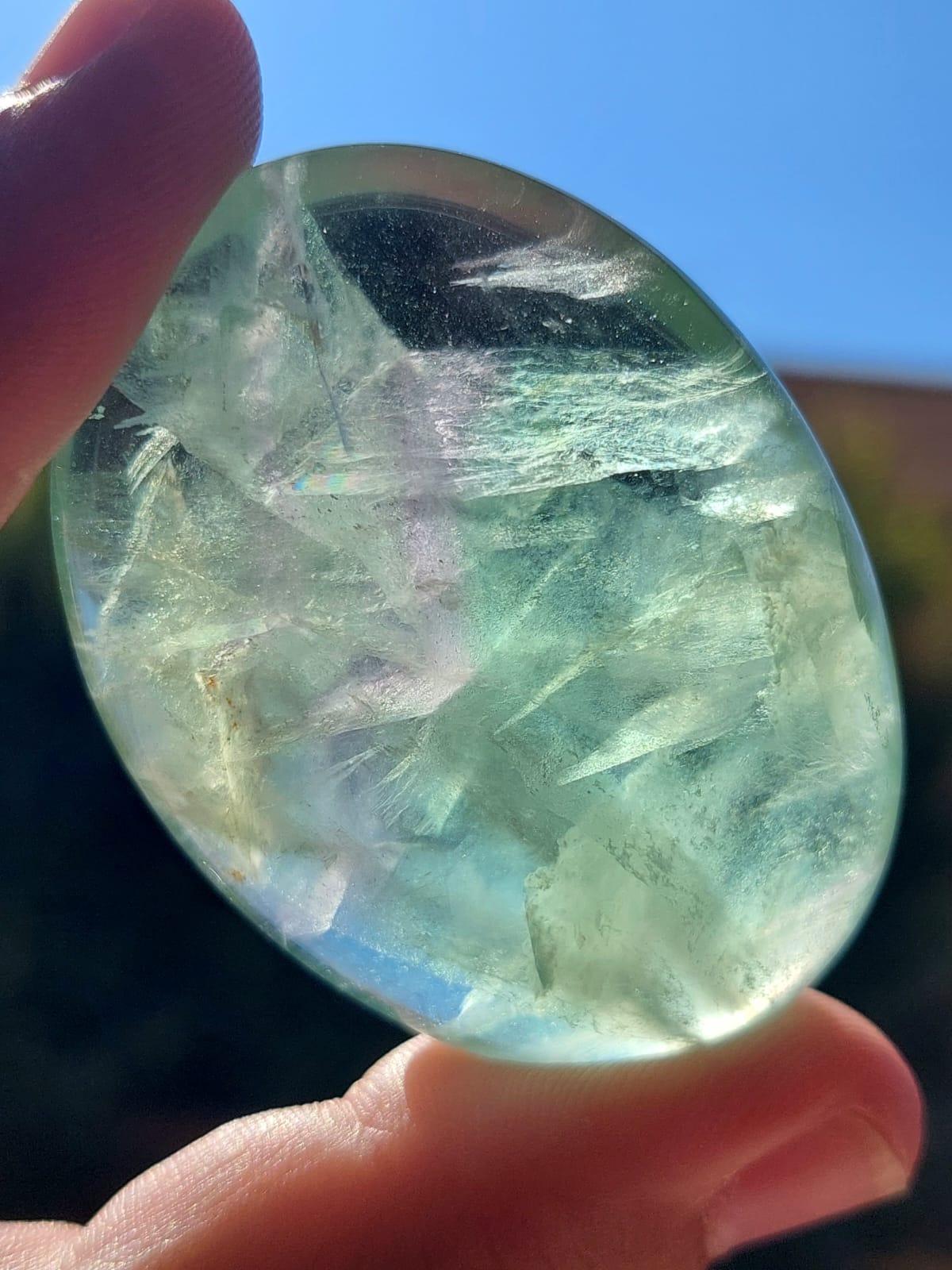 Fluorite palmstone