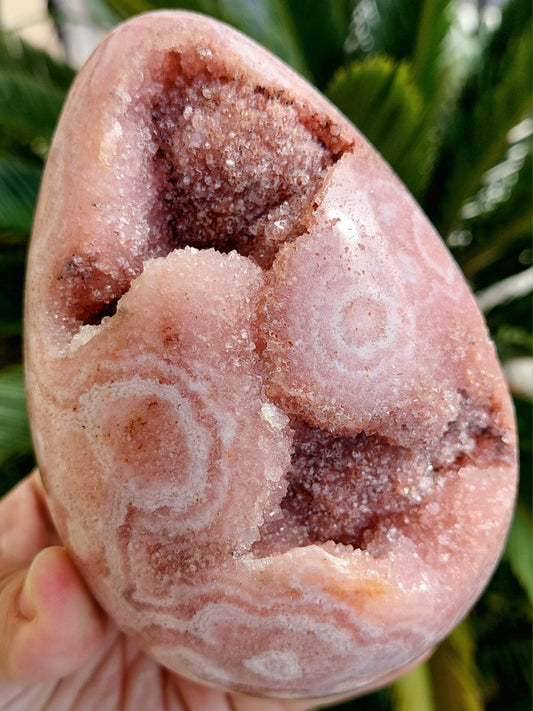 Ametista Rosa Drusy Uovo XL - 12,8 cm