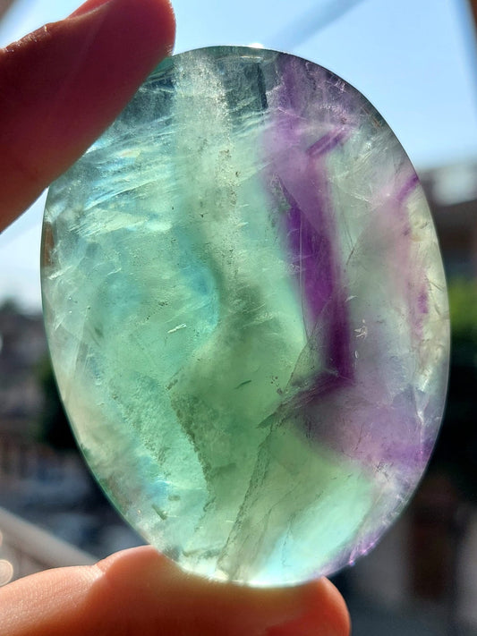 Fluorite palmstone