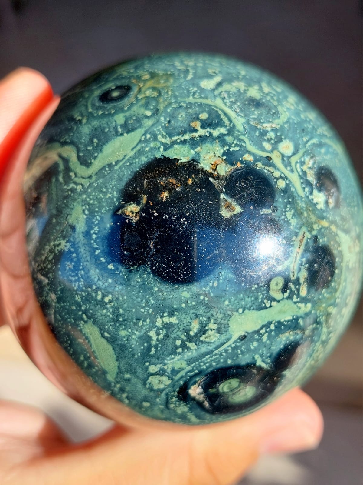 Diaspro Kambaba sfera - 7,1 cm