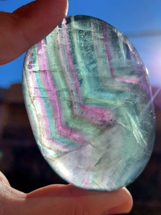Fluorite palmstone