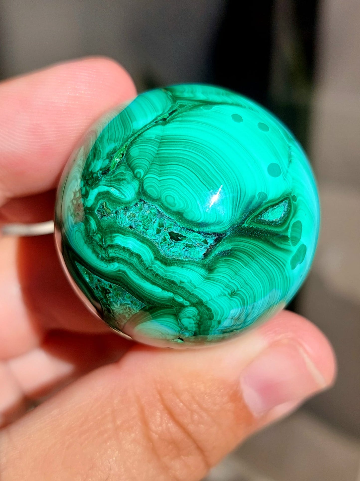 Malachite mini sfera - 3,8 cm