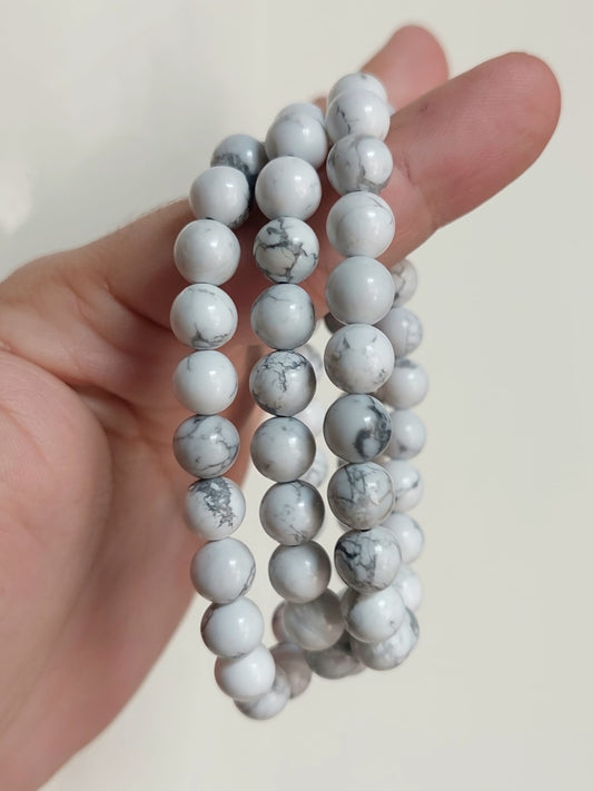 Bracciale perle Howlite - 1 Pz