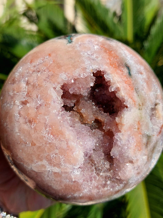 Ametista Rosa Drusy sfera XL - 9,7 cm