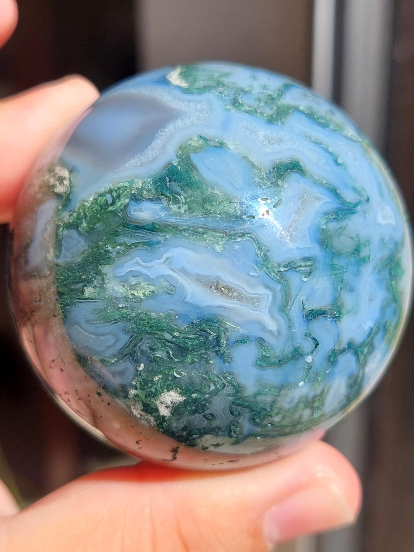Sfera Agata Muschiata - 5,6 cm