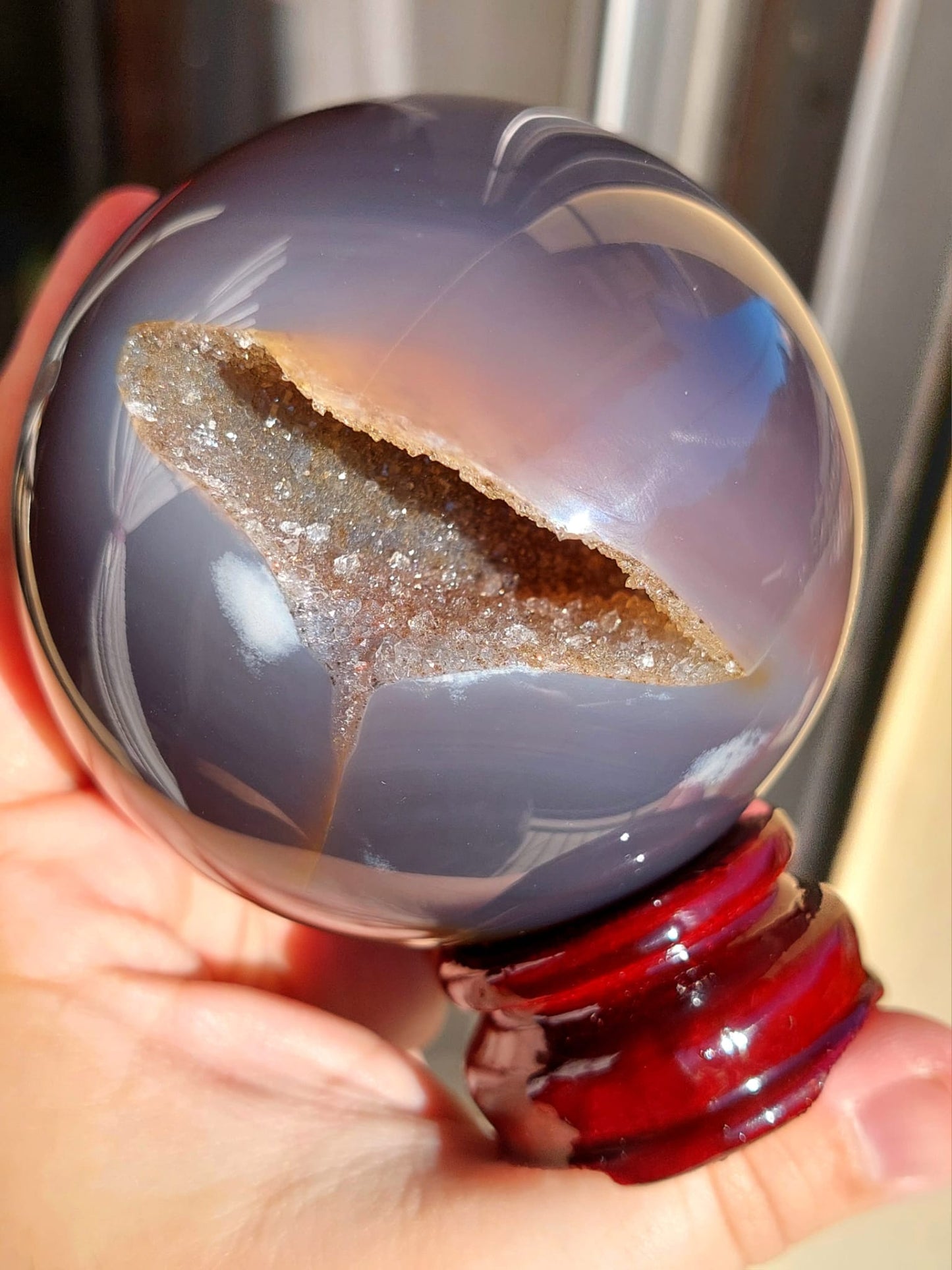 Agata Drusy sfera - 7,7 cm