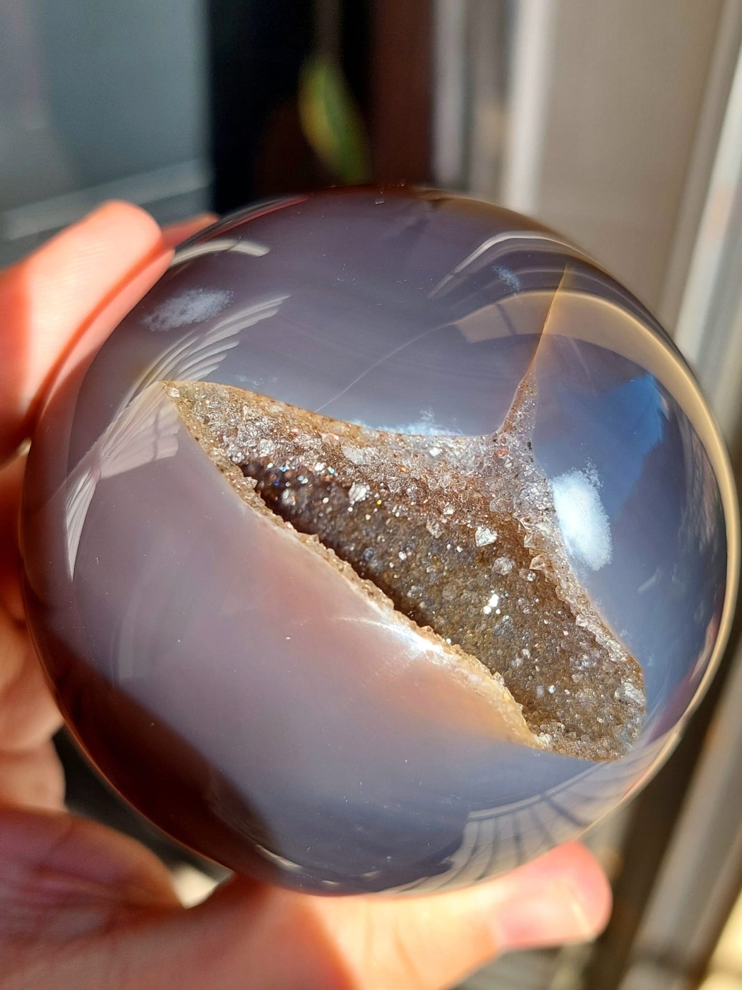 Agata Drusy sfera - 7,7 cm