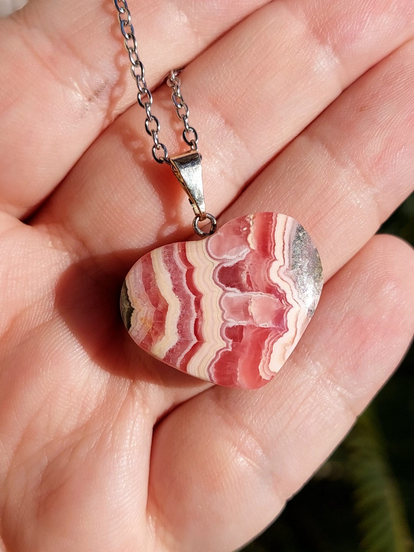 Collana con Cuoricino di Rodocrosite
